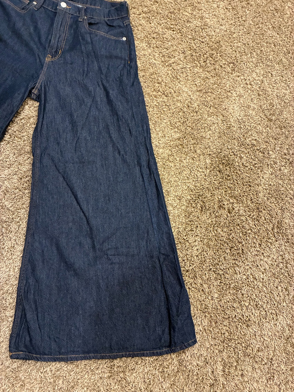 GAP Wide-Leg Dark Blue Denim Jeans Superlight Palazzo - Picture 4 of 16